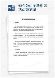 婚介公司创业计划书(图2)